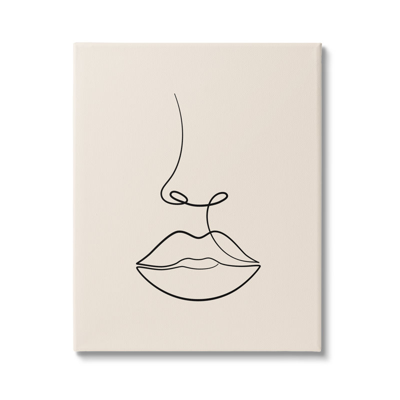 «Doodle minimaliste», impression sur toile tendue, H 30 po x l 24 po x P 1,5 po