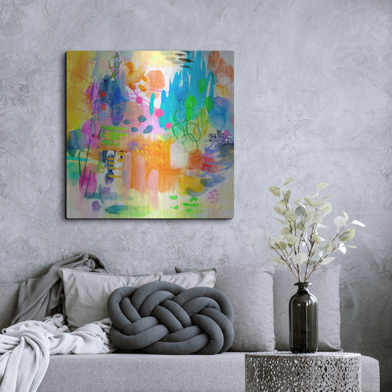 "Signal brouillé (détail)" par Wyanne, H 36 po x l 36 po