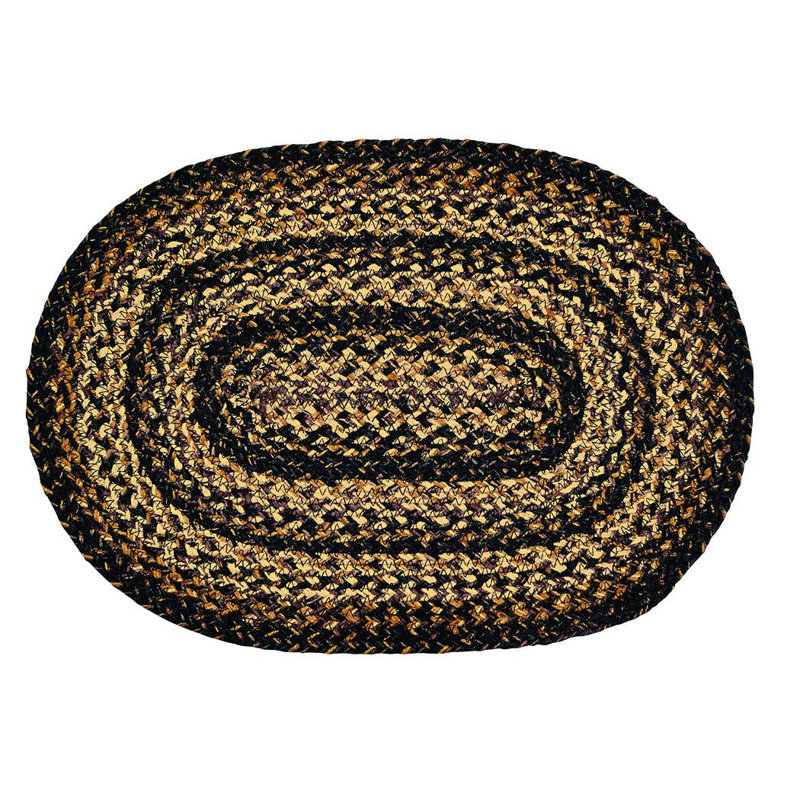 Chalres Area Rug, Black/Brown/Beige, 19"L x 13"D