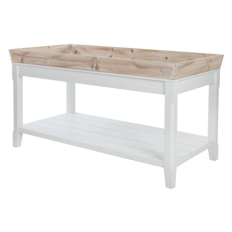 Riviera Trestle Coffee Table with Storage, With FSC