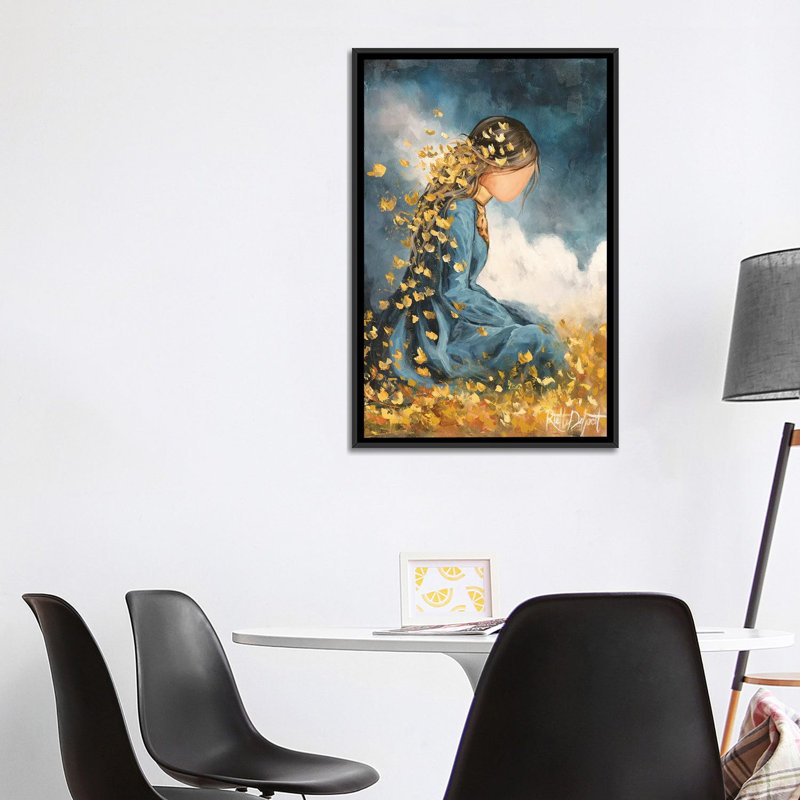 Still, She Shines , 40" H x 26" W, Black, Floater Framed Print Canvas without Mat