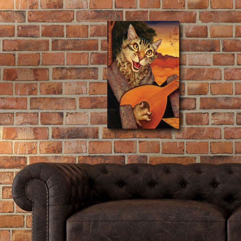  «Minnesinger» par Jane R. Talton, art mural en verre acrylique, 16 po x 24 po, H 24 po x l 16 po