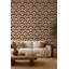 Papier peint mosaïque rétro avec motif géométrique de pétoncles-129451637