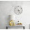 Horloge murale caillou blanc, art en pierre de verre trempé, décor de spa zen moderne - montre de cuisine inspirée de la nature, cadeau de pendaison de crémaillère unique