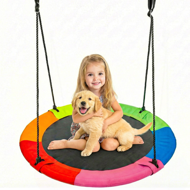 YC saucer swing 40"  -Rainbow