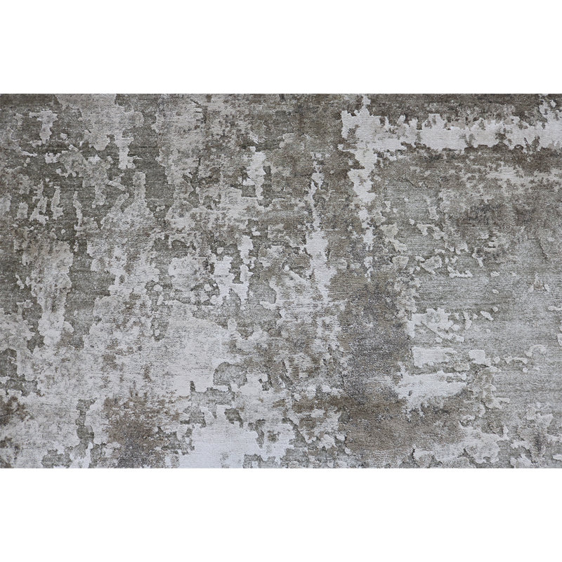 Tapis beige et argent noué à la main de haute qualité, Rectangle 9 pi 11 po x 13 pi 11 po