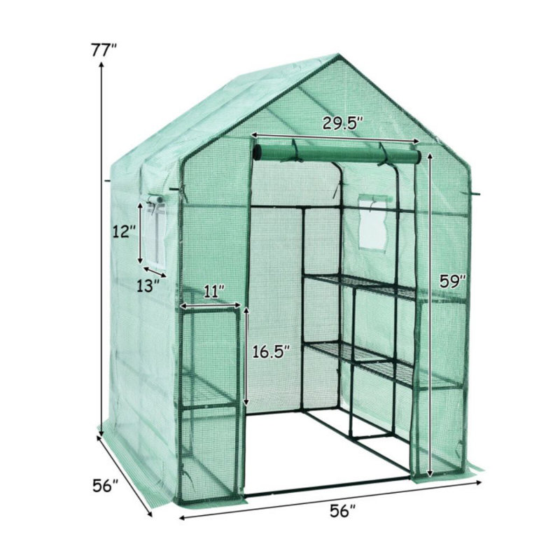 56" W x 56" D Greenhouse