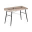 Bureau moderne pour ordinateur portable, idéal pour la maison, 122 cm (48 po), plateau en stratifié brun, structure en métal noir, tablette de rangement incluse.-134703990