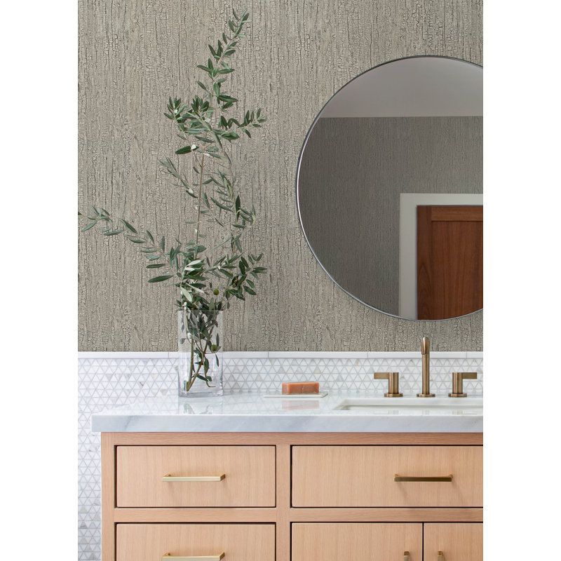 Papier peint texturé Ironbark Beige, Brun