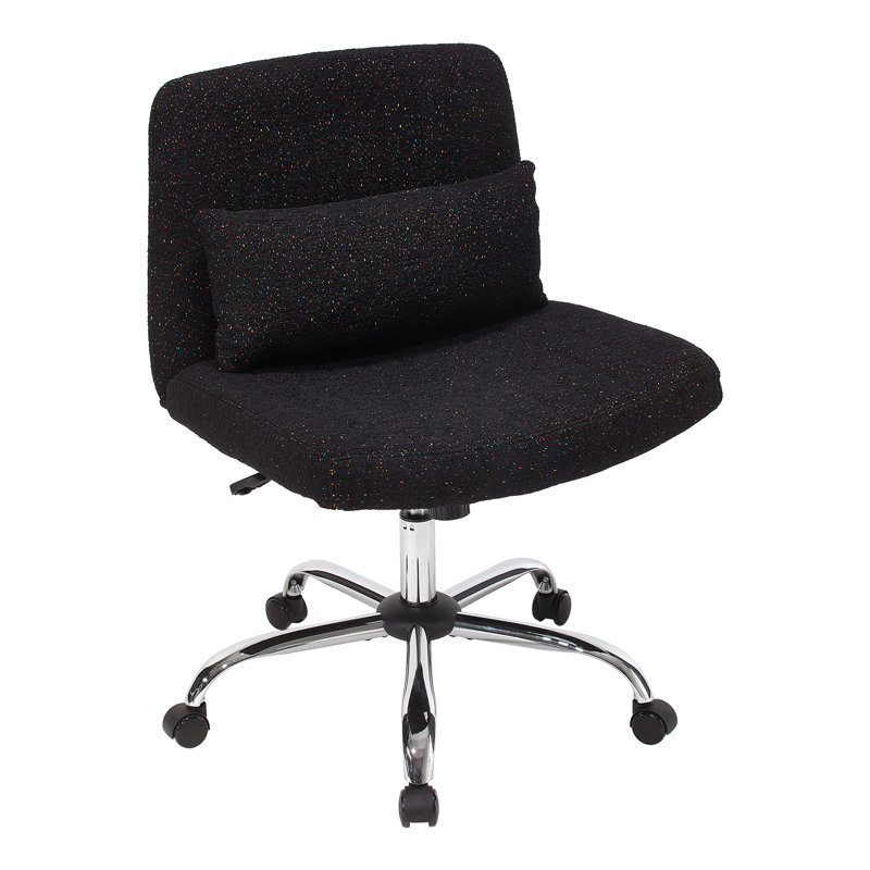 Velvet Criss Cross Office Chair with Wheels