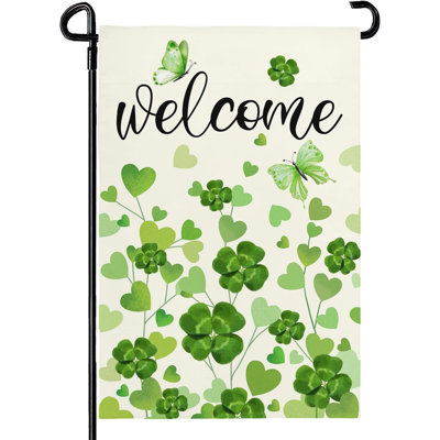 Drapeau de jardin de la Saint-Patrick 30 x 45 cm, double face, pour la décoration extérieure de votre jardin, printemps et été, style ferme.