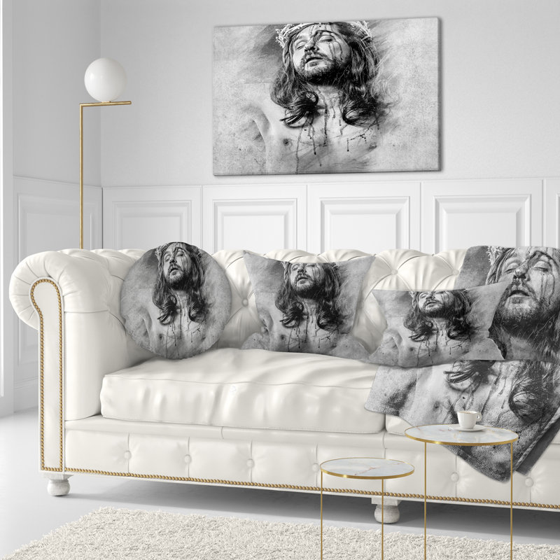Coussin Jésus, Rectangulaire, 12 po x 20 po