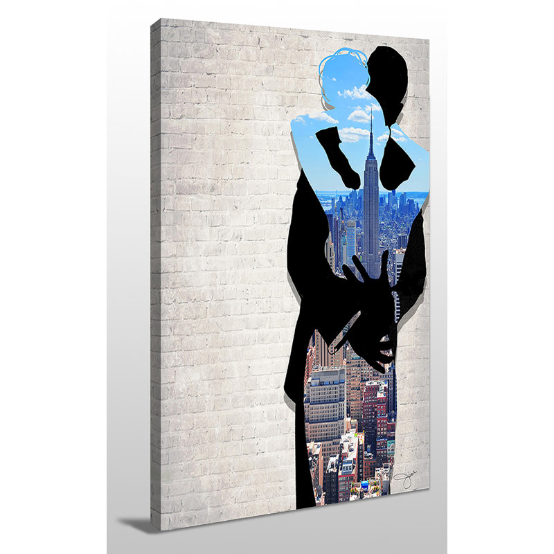 «Nyc Date Night», reproduction d'impression sur toile encadrée, H 40 po x l 24 po x P 1 po, Toile tendue