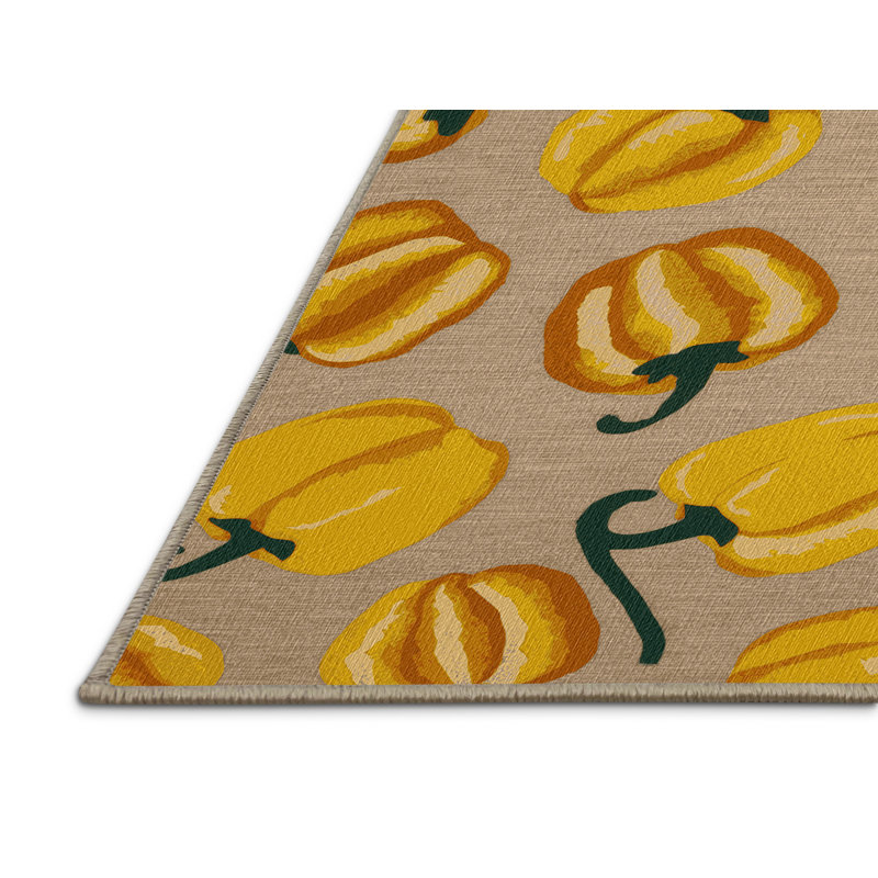 Tapis lavable poivrons et légumes, Tapis de couloir 2 pi x 4 pi