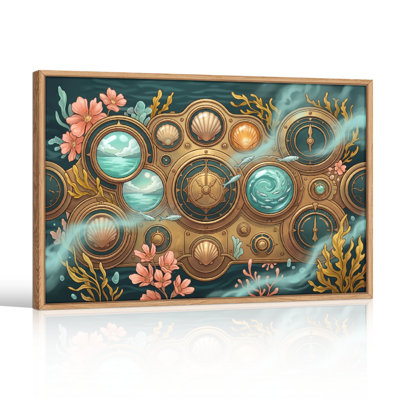 Steampunk océan, reproduction d'art sur toile, ensemble de 1
