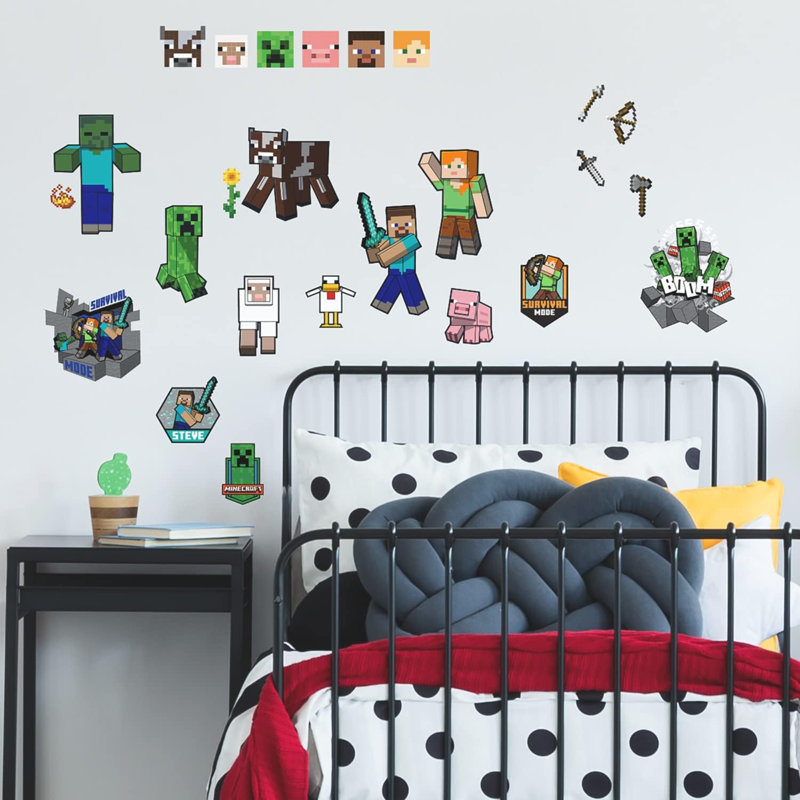 RMK5366SCS Autocollants muraux Minecraft