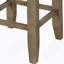 Tabouret à hauteur de comptoir en cuir synthétique gris et chêne (ensemble de 2)