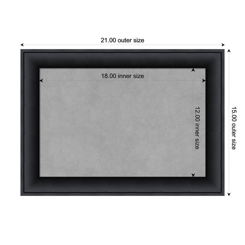 Tableau d'organisation magnétique noir Nero, H 15 po x l 21 po
