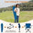 360° Swivel Camping Chair Portable Foldable Chair , With Mesh Cup Holder And Storage Pockets