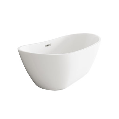 Labrusca 62'' x 28.3'' Freestanding Soaking Fiberglass Bathtub