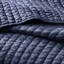 Très grand / très grand courtepointe bleu marine - réversible avec microfibre et rembourrage en coton
