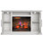 duraflame® Electric Fireplace Farmhouse Media Console for 65 Inch TVs with Glass Doors, Bright White