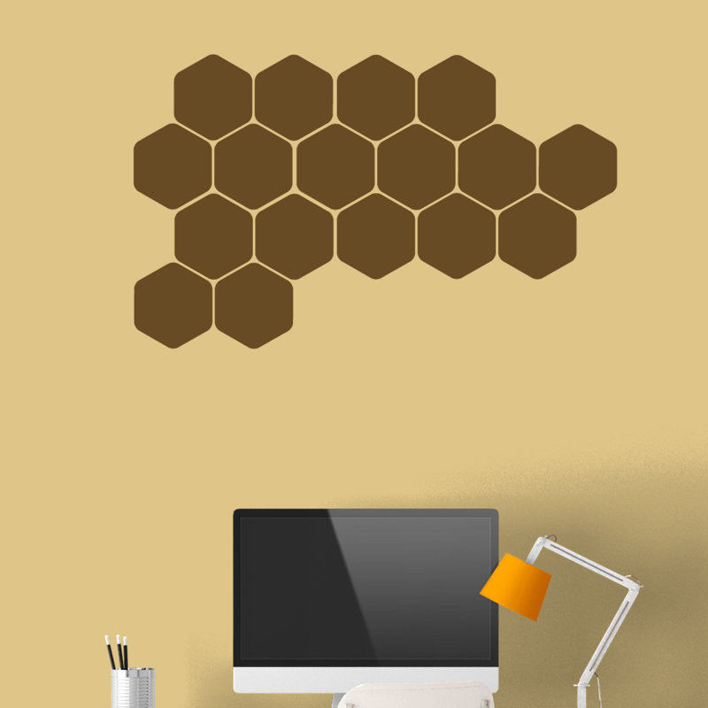 Adhésif décoratif en forme de nid d’abeille, Brun