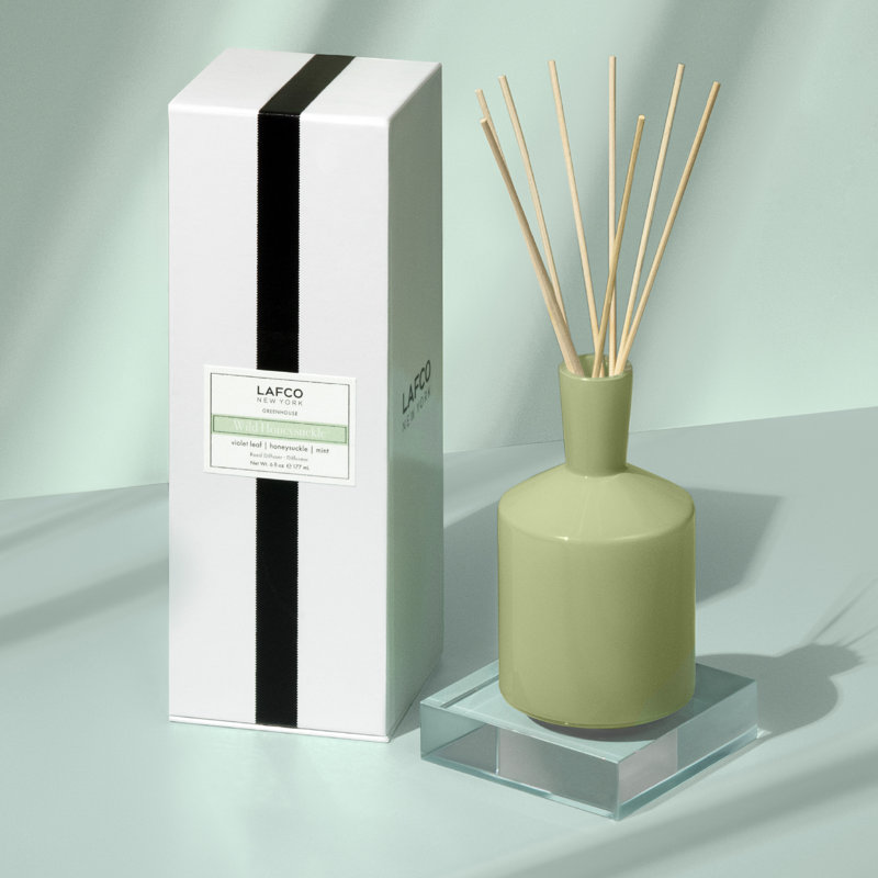 Wild Honeysuckle Classic Reed Diffuser, Green, Floral