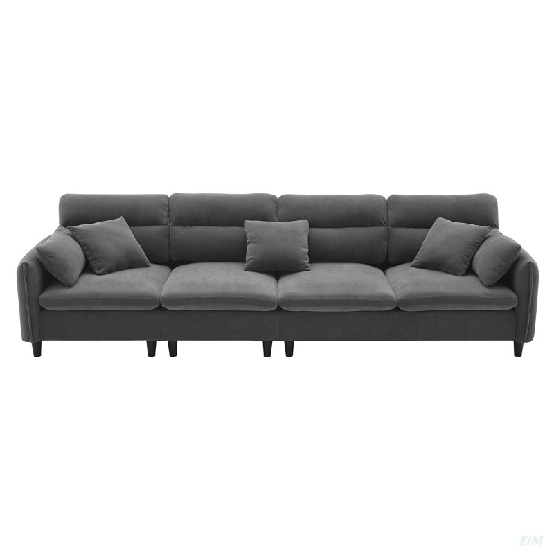 Cloud Chenille Fabric, L-Shaped Sectional Sofa (Sectional), Gray Chenille