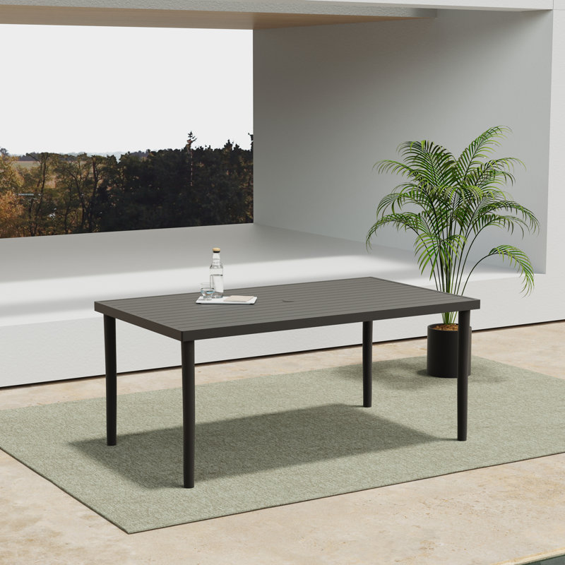 Table de salle à manger Orlando en métal, brun