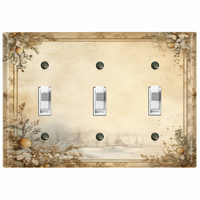 3-Gang Toggle Light Switch Wall Plate