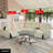 184.5" Off-White Top-Grain Leather 3-Piece Sectional Sofa