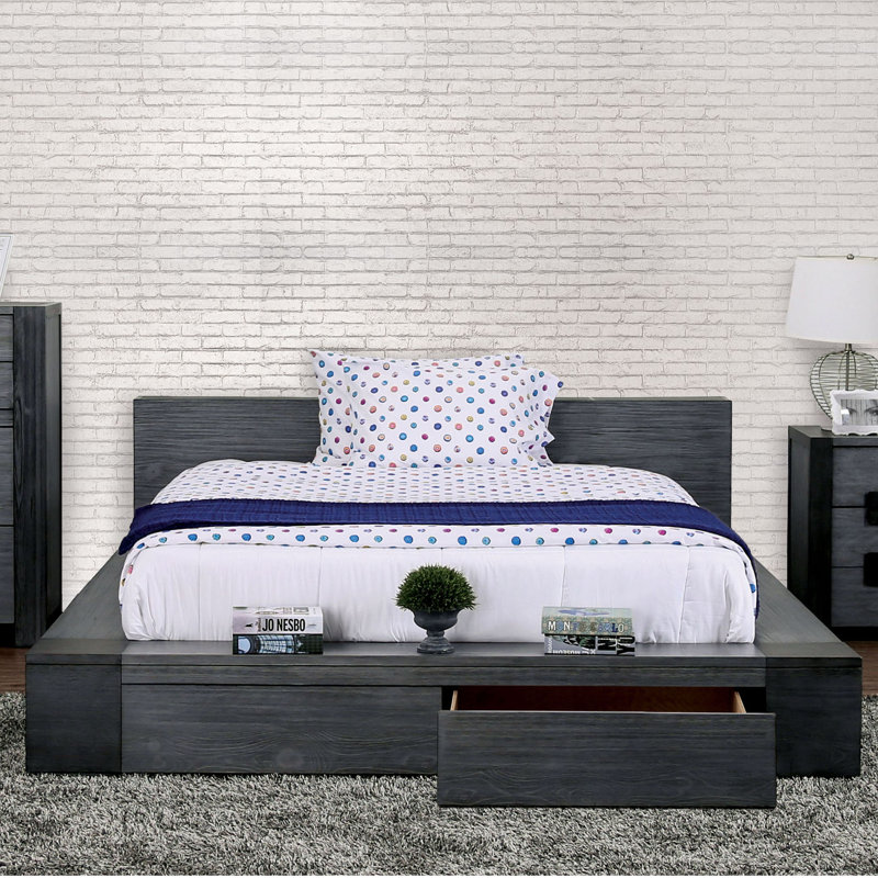 Lynnfield Panel Storage Bed, King, Gray