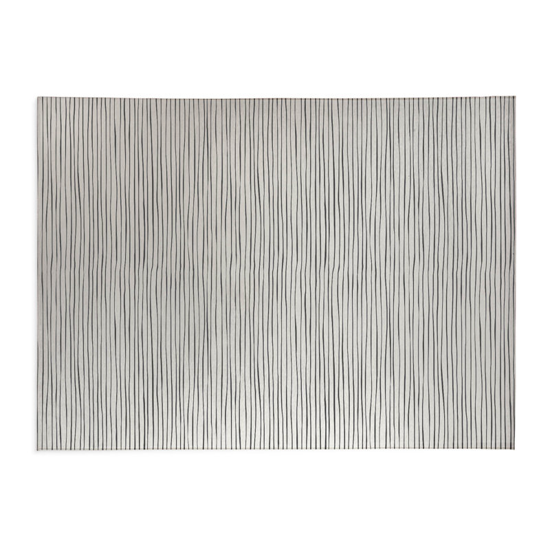 Ricky Activity Mat, Rectangle 3' x 5', Ivory/Charcoal