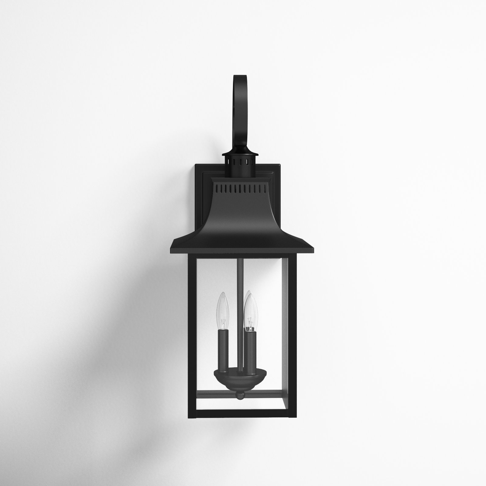 Amarone Outdoor Wall Lantern, Black