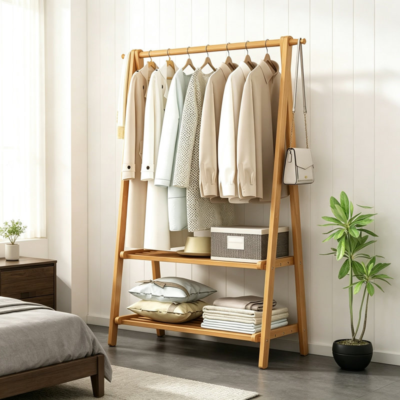 Bamboo / Rattan Freestanding, Beige