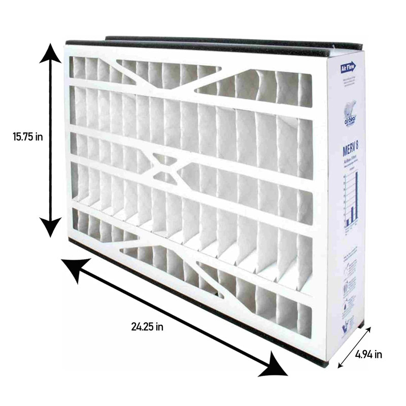 Filtre de purificateur d'air MERV 13, H 16 po x l 25 po x P 5 po