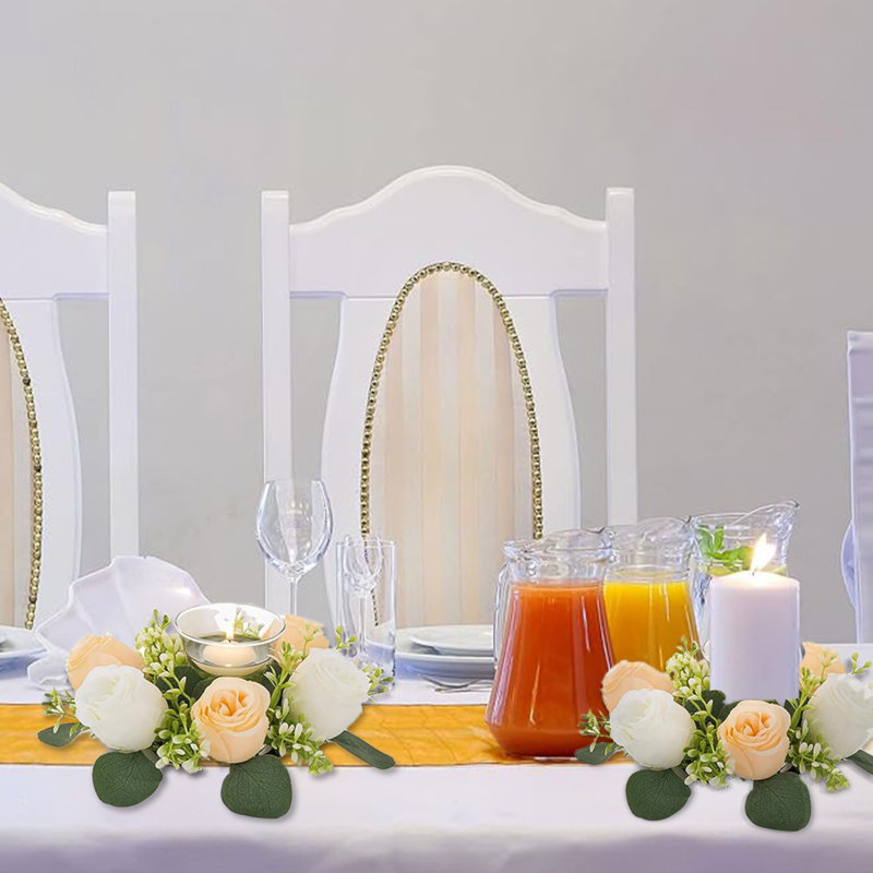 Bougie, anneaux, couronnes, fleurs artificielles, centres de mariage, Champagne