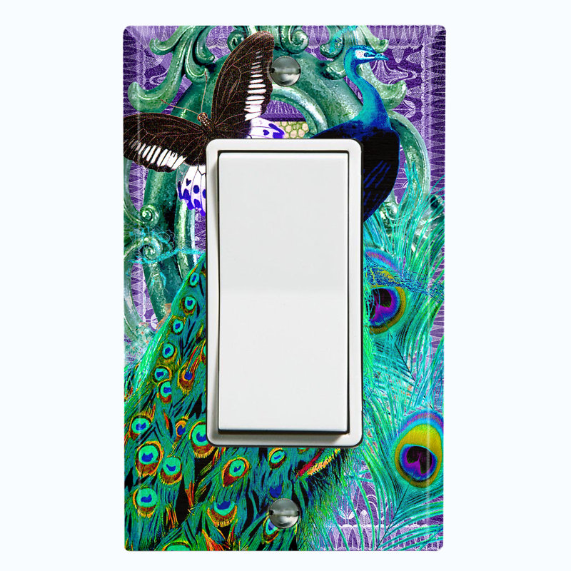Patterned 1 - Gang Toggle Light Switch Standard Wall Plate
