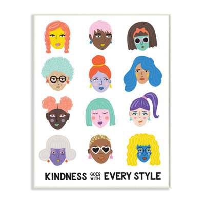 «Kindness Every Style Expression Inclus» par Nadia Hassan - impression d'art graphique