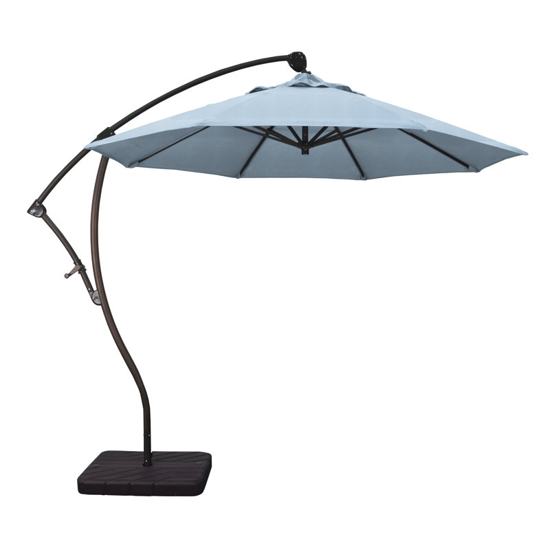 Parasol en porte-à-faux 9' Welwyn, Toile toile Sunbrella® bleu ciel
