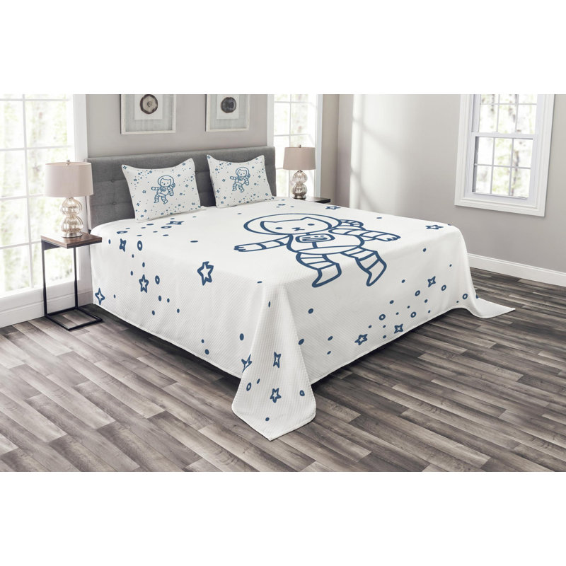 Kids Polyester Coverlet, Queen Coverlet + 2 Shams
