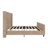 Headboard Corduroy Upholstered Bed Frame with Vertical Stripe Wingback and High Footboard No Box Spring Needed-110126996-110127002
