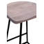 Tabouret de bar 17 po en bois massif 17 étages Evis, blanc-841470396-841470394