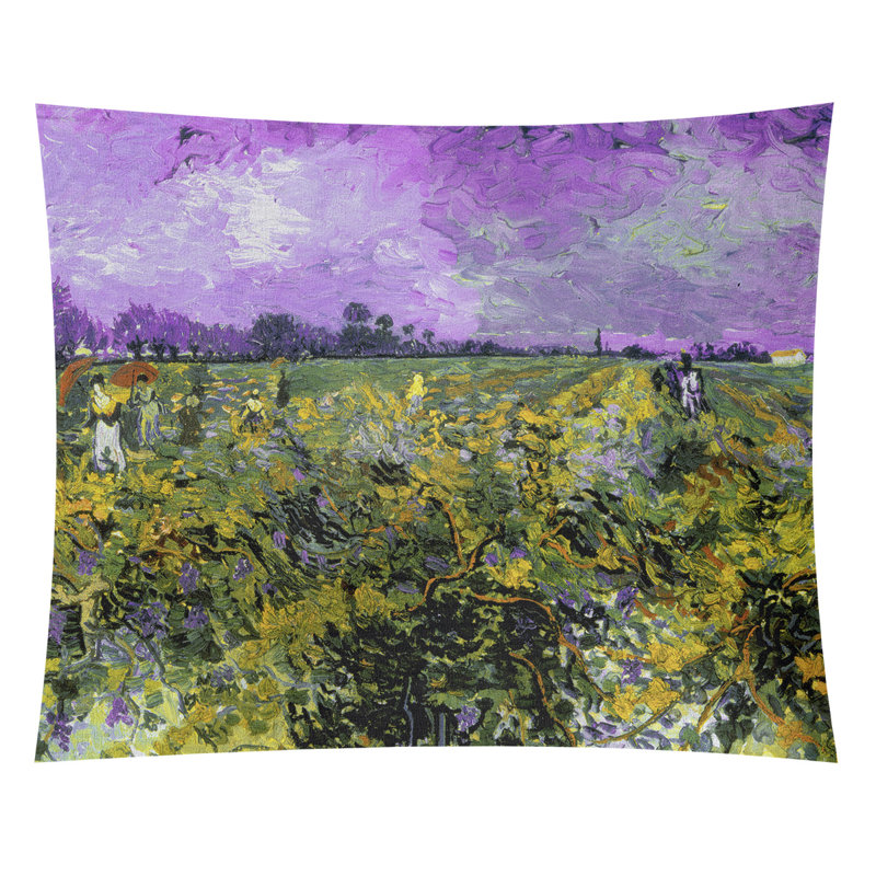 Vineyard avec tapisserie sky Browerville, H 63,5 po x l 54 po, Violet / Vert