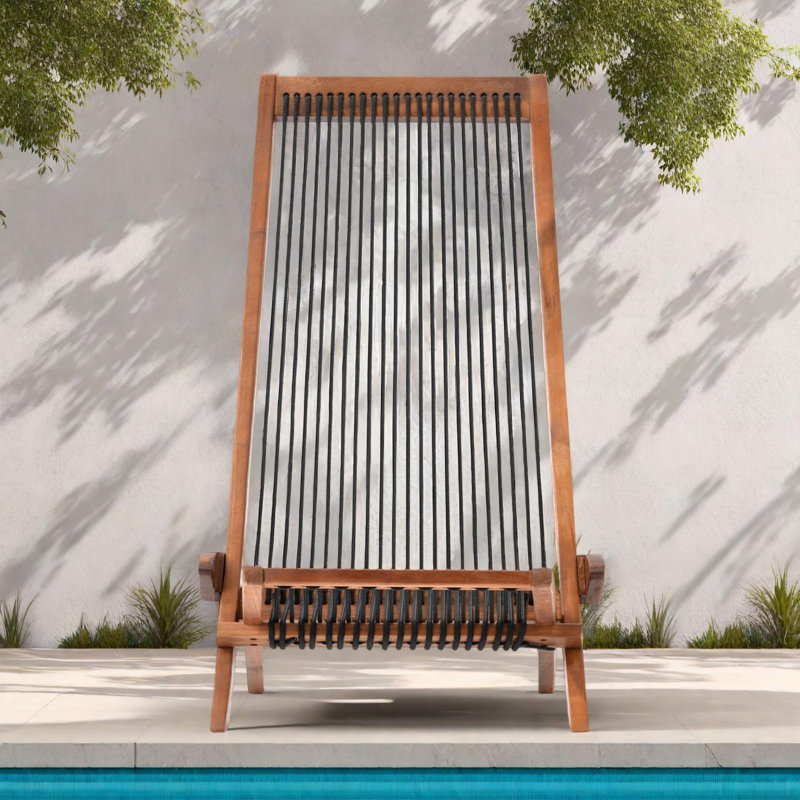 Chaise pliante en bois massif pour l'intérieur ou l'extérieur
