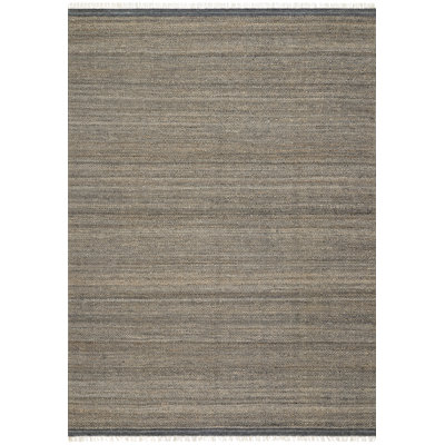 Omen Geometric, Striped Area Rug in Ink