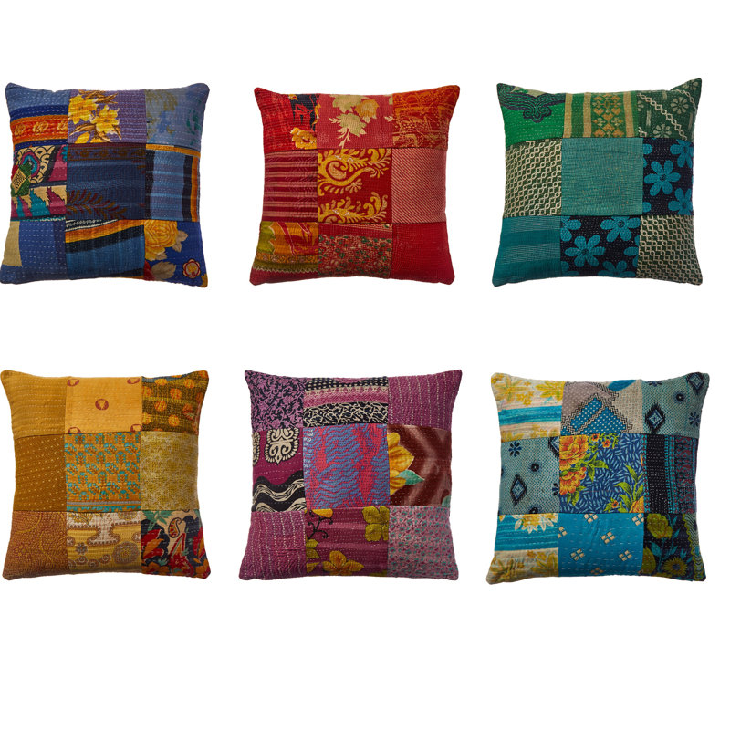 One Of A Kind Overdye Kantha Dec Pillow