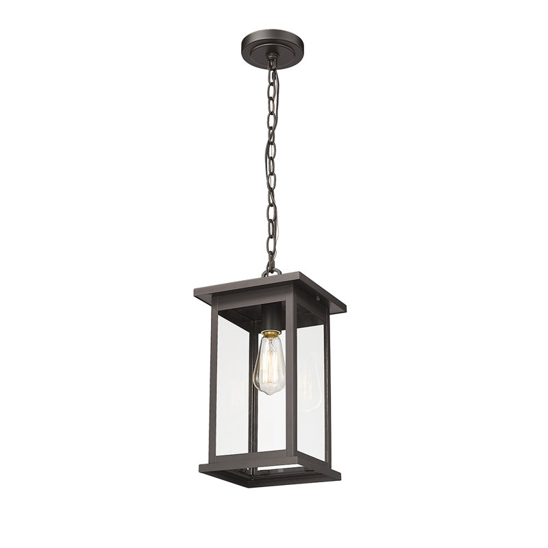 Lanterne suspendue d'extérieur 1 lumière H 15,63 po Arocho, Bronze thermolaqué