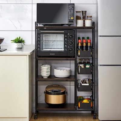 45" H X 28" W X 14" D Kitchen Freestanding Storage Rack with Wheel